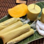 Refreshing Mango and Coconut icicles/Popsicles. Guyanese