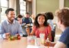 Silent Eating Disorder Red Flags Students eating lunch together at a cafeteria table